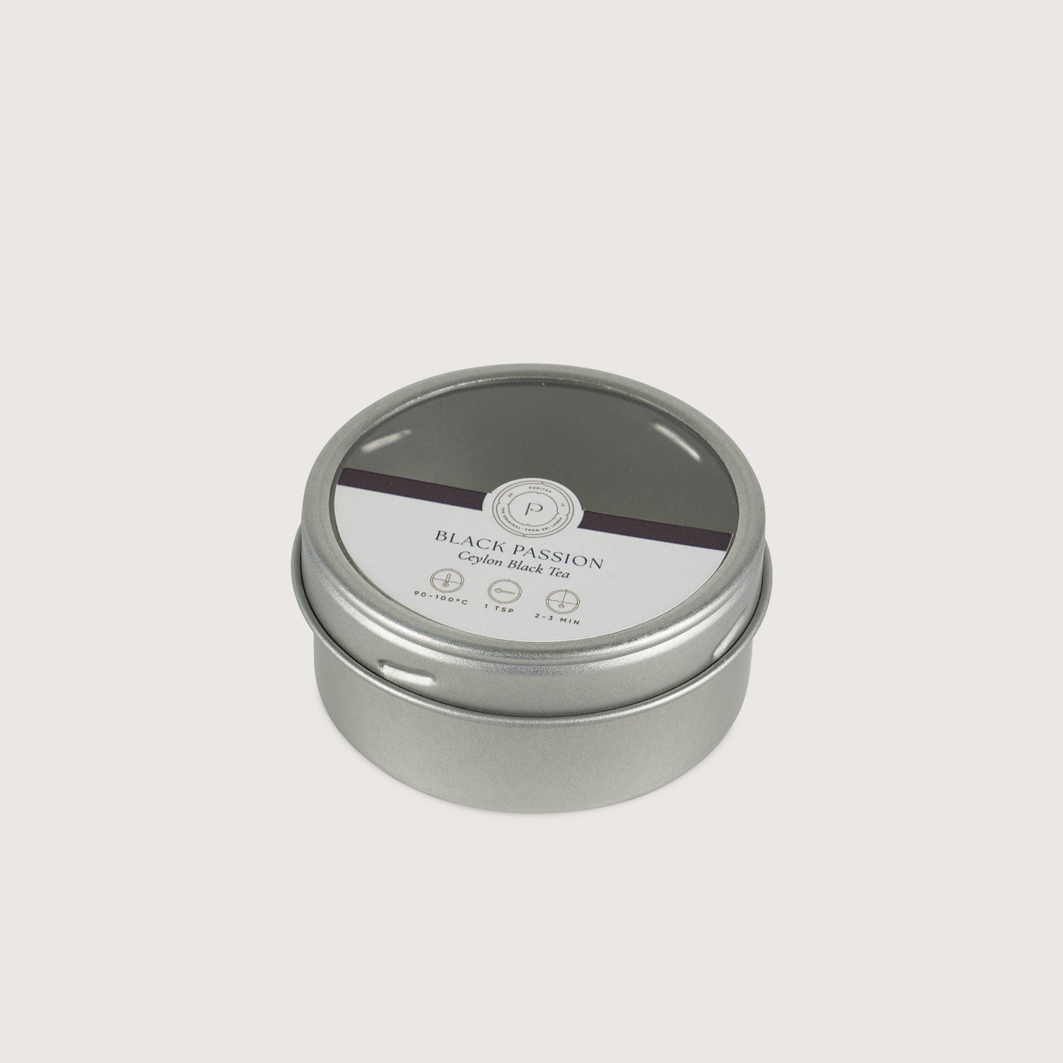 Puritea theedienblad - Blikje Black Passion