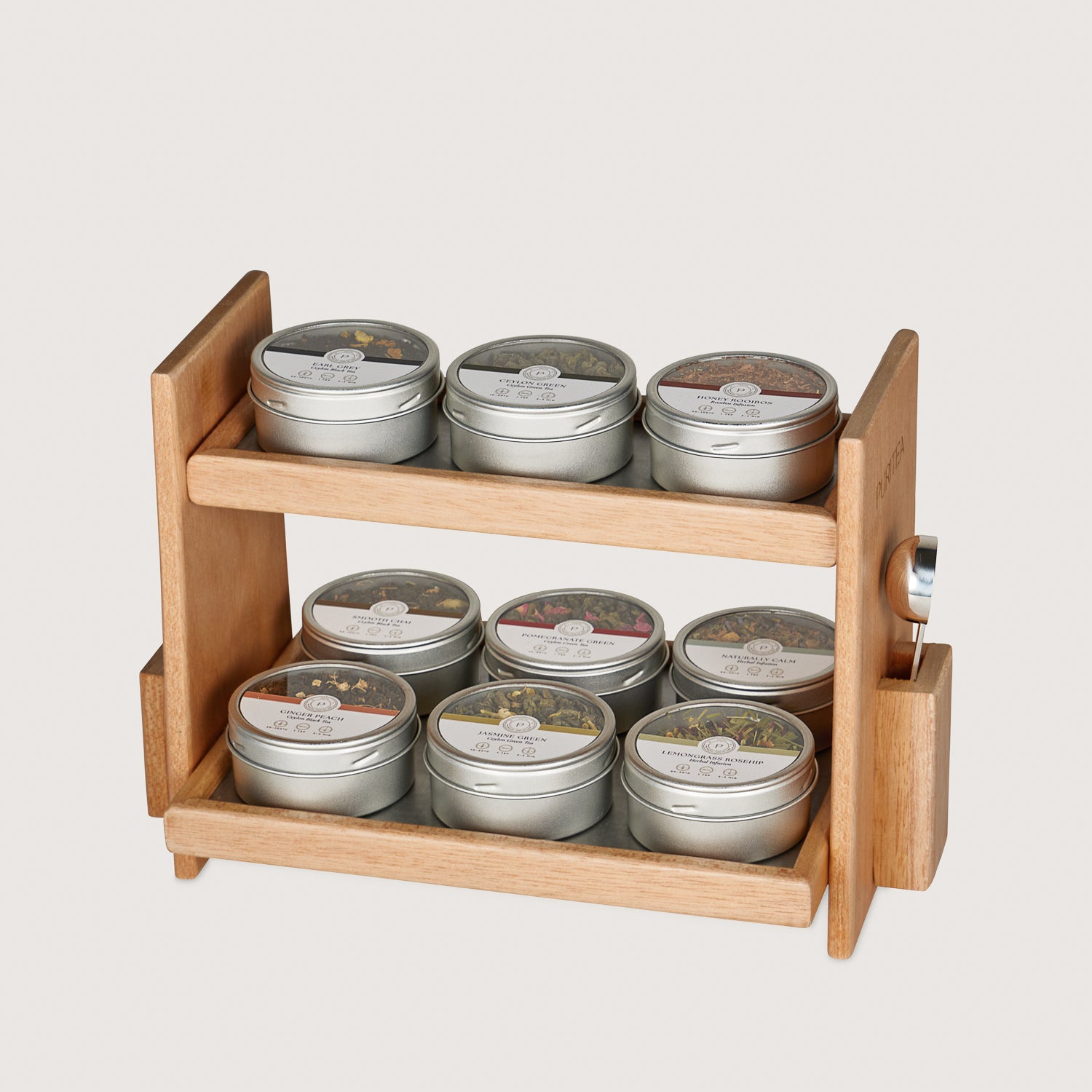 Puritea thee-etagère - 9 blikjes
